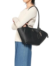 GUESS BOLENA Shoulder bag with heart charm BLACK - Women’s Bags - 6