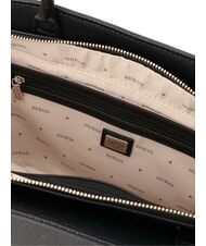 GUESS BOLENA Shoulder bag with heart charm BLACK - Women’s Bags - 7