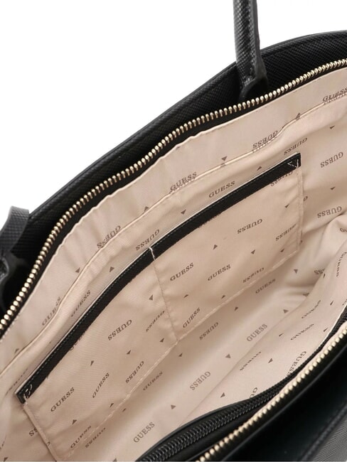 BOLENA Shoulder bag with heart charm BLACK - Women’s Bags