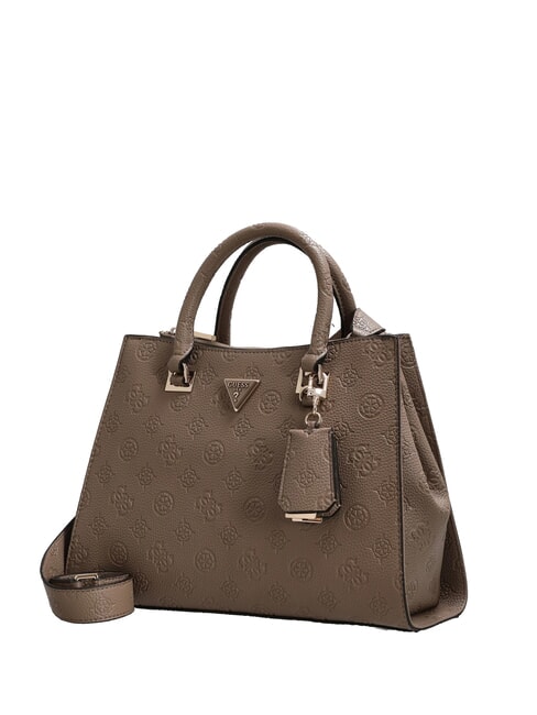 CRESIDIA II Handbag with shoulder strap dark taupe logo - Women’s Bags