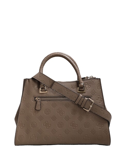 CRESIDIA II Handbag with shoulder strap dark taupe logo - Women’s Bags