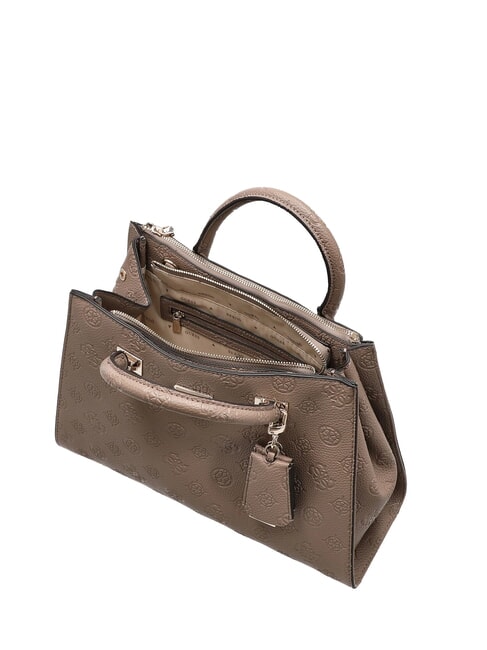 CRESIDIA II Handbag with shoulder strap dark taupe logo - Women’s Bags