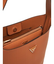 GUESS MERIDIAN 2 Bucket bag with pouch COGNAC - Women’s Bags - 8
