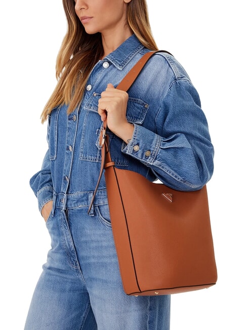 MERIDIAN 2 Bucket bag with pouch COGNAC - Women’s Bags
