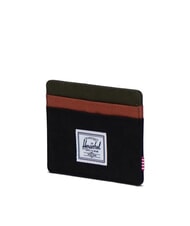 HERSCHEL CHARLIE  Flat card holder black/ivy green/chutney - Women’s Wallets - 2