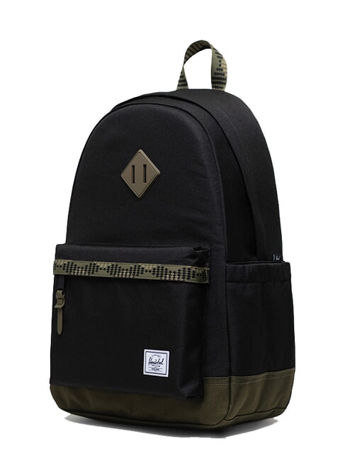 HERITAGE  Backpack black/ivy green - Backpacks & School and Leisure