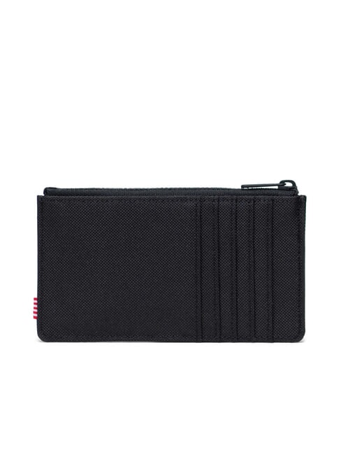 OSCAR Flat card holder with coin purse black winter plaid - Women’s Wallets