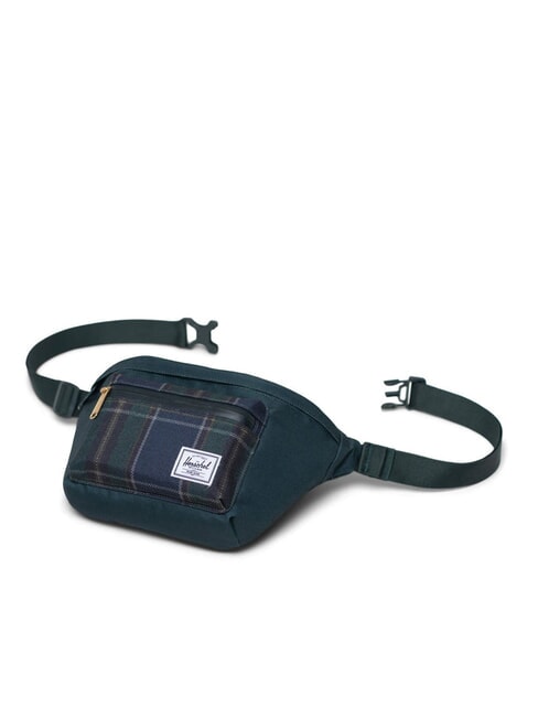 POP QUIZ Bum bag with pocket darkest spruce winter plaid - Hip pouches