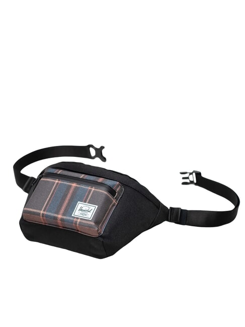 POP QUIZ Bum bag with pocket black winter plaid - Hip pouches