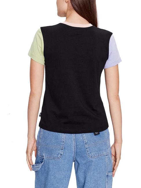 COLORBLOCK Short sleeve cotton t-shirt black/winter pear - T-shirt
