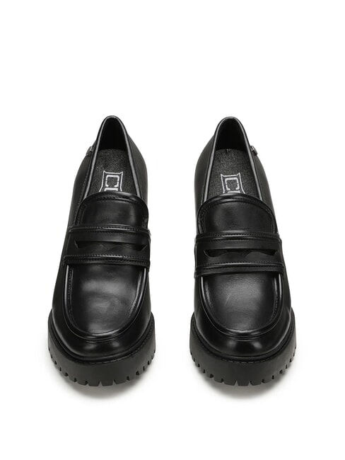 JAGGER 4107 High-heeled leather loafers black - Women’s shoes