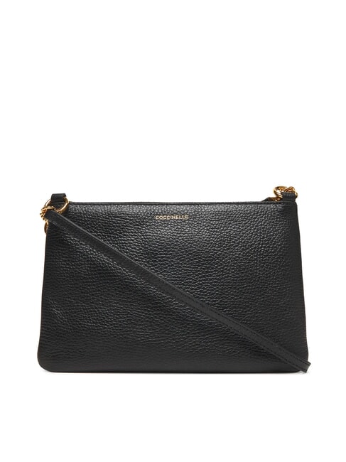 YVONNE Shoulder bag, in leather Black - Women’s Bags