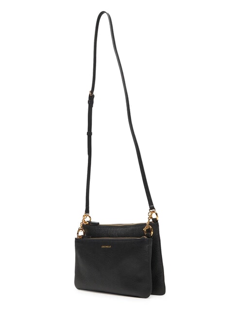 YVONNE Shoulder bag, in leather Black - Women’s Bags