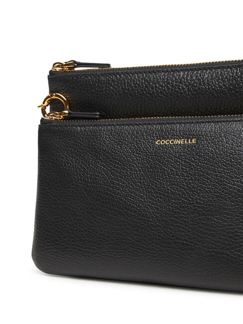 YVONNE Shoulder bag, in leather Black - Women’s Bags