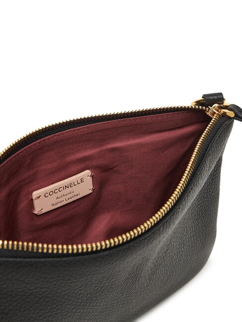 YVONNE Shoulder bag, in leather Black - Women’s Bags