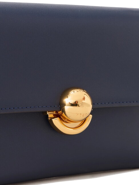 SFERA Mini shoulder bag, in leather royal blue - Women’s Bags