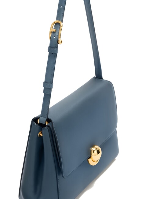 DOMUS  Shoulder bag, leather gray blue - Women’s Bags