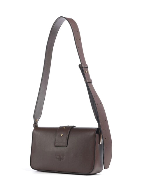 LOVE ONE SLOUCHY Mini leather shoulder bag brown chestnut-antique gold - Women’s Bags