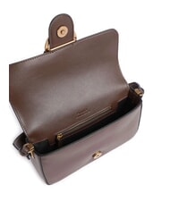 PINKO LOVE ONE SLOUCHY Mini leather shoulder bag brown chestnut-antique gold - Women’s Bags - 4