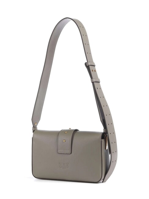 LOVE ONE SLOUCHY Mini leather shoulder bag walnut-antique gold - Women’s Bags