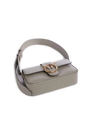 PINKO LOVE ONE SLOUCHY Mini leather shoulder bag walnut-antique gold - Women’s Bags - 5