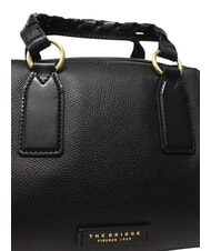 THE BRIDGE INES Leather satchel bag with shoulder strap Black Gold - Women’s Bags - 3