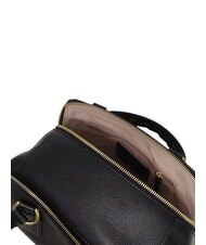 THE BRIDGE INES Leather satchel bag with shoulder strap Black Gold - Women’s Bags - 4