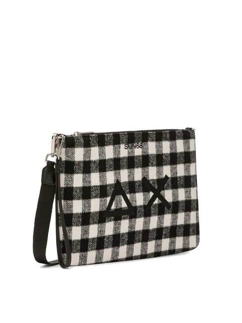 TARTAN Clutch bag with polyserine and shoulder strap black - Women’s Bags