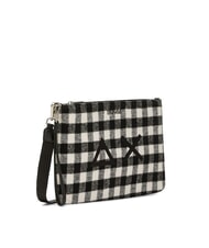 SUN68 TARTAN Clutch bag with polyserine and shoulder strap black - Women’s Bags - 2