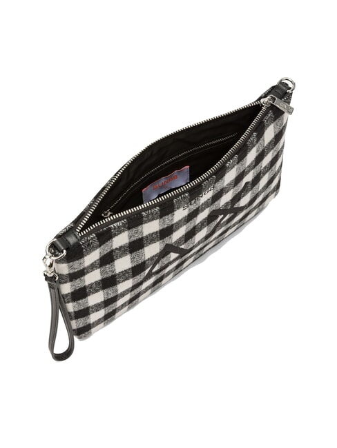 TARTAN Clutch bag with polyserine and shoulder strap black - Women’s Bags