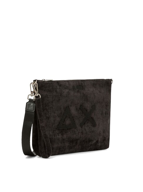 VELVET Clutch bag with polyserine and shoulder strap black - Women’s Bags