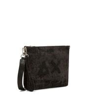 SUN68 VELVET Clutch bag with polyserine and shoulder strap black - Women’s Bags - 2