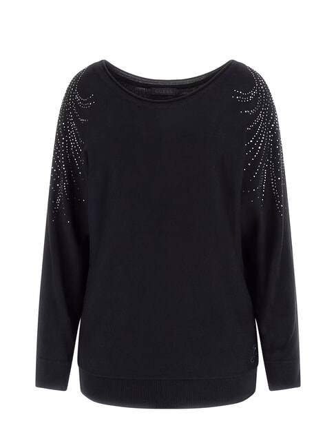 BAT SLEEVE LORETTA Relaxed fit boat neck sweater jetbla - Women's Sweaters