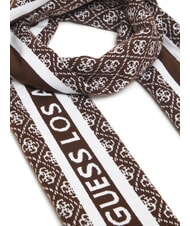 GUESS SEVYN 4G LOGO Scarf 4g brown and cream - Scarves - 3