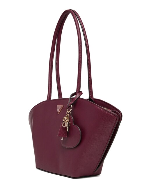 BOLENA Shoulder bag with heart charm wine - Women&rsquo;s Bags
