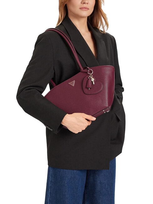 BOLENA Shoulder bag with heart charm wine - Women&rsquo;s Bags