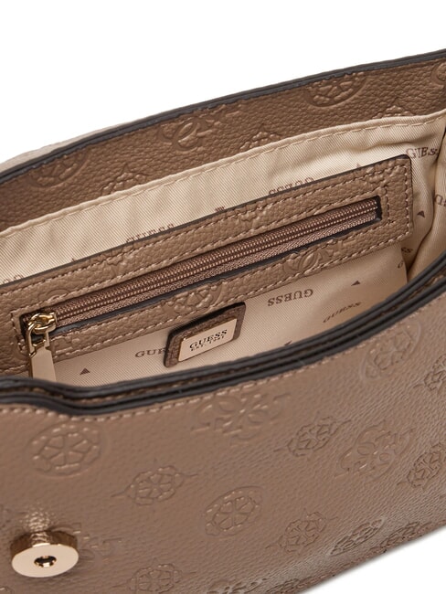 CRESIDIA II Shoulder bag with flap dark taupe logo - Women’s Bags