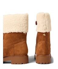 RALPH LAUREN ALLYSON Sheepskin and suede ankle boots lauren tan2 - Women’s shoes - 7