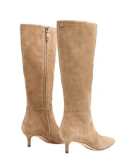 RALPH LAUREN MCKAY High suede leather boots with low heel camel - Women’s shoes - 3