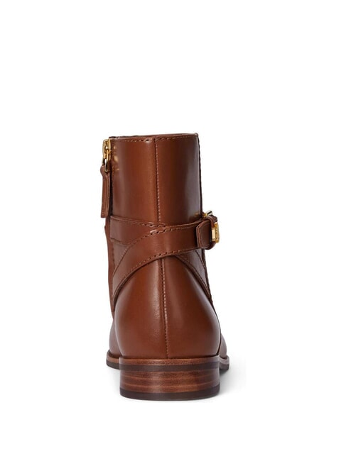 BROOKE 2 Low leather ankle boots with buckle lauren tan1 - Women’s shoes