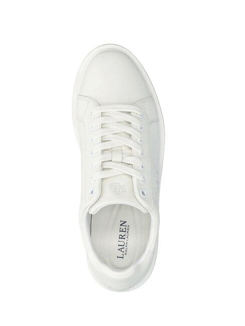 AINSLEY Leather sneakers with stitched logo soft white - Women’s shoes