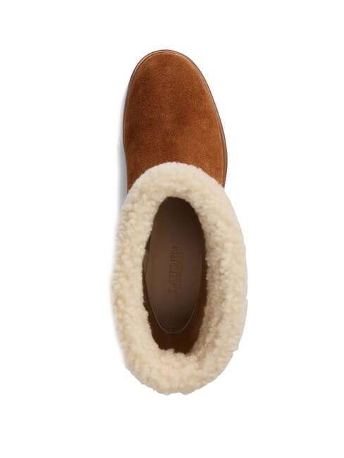 ALLYSON Sheepskin and suede ankle boots lauren tan2 - Women&rsquo;s shoes