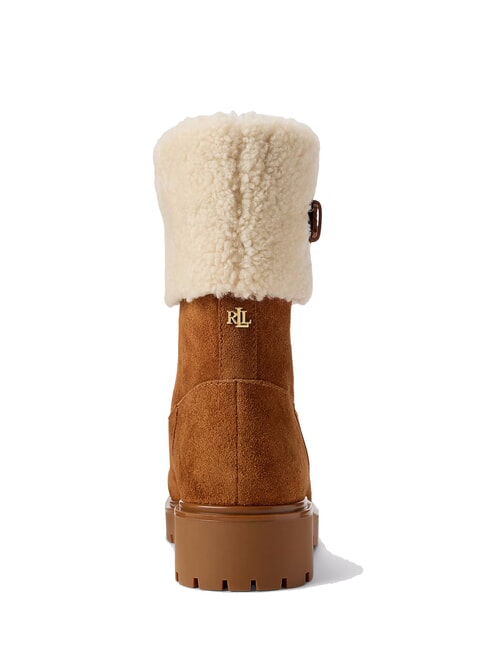 ALLYSON Sheepskin and suede ankle boots lauren tan2 - Women&rsquo;s shoes