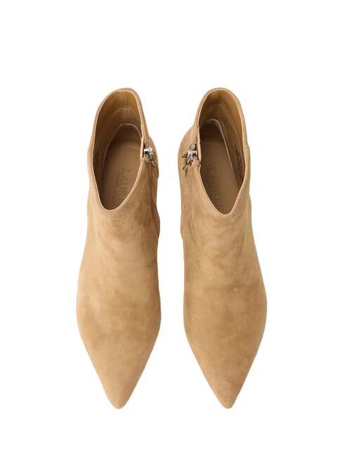 MCKAY Low-heeled suede leather ankle boots camel - Women’s shoes