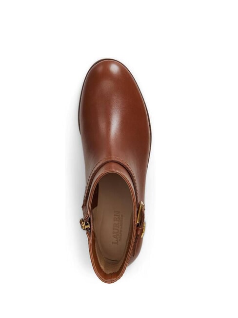 BROOKE 2 Low leather ankle boots with buckle lauren tan1 - Women’s shoes