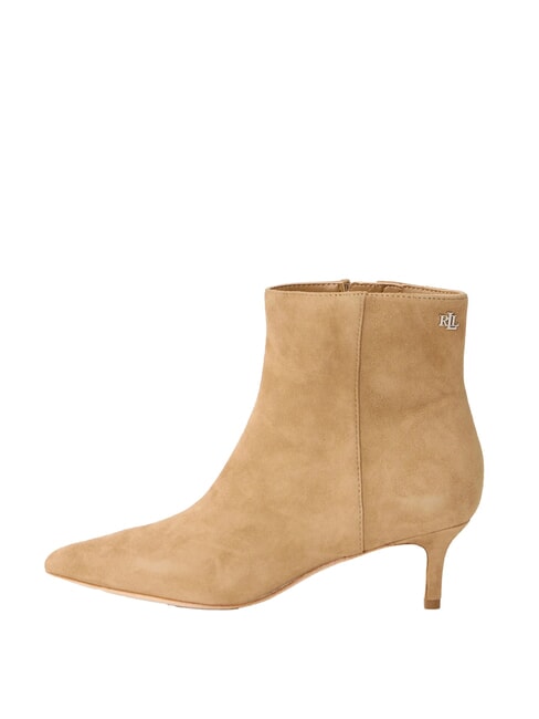MCKAY Low-heeled suede leather ankle boots camel - Women’s shoes
