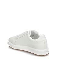 RALPH LAUREN AINSLEY Leather sneakers with stitched logo soft white - Women’s shoes - 5