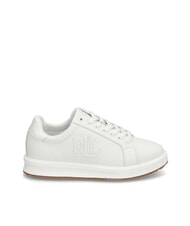 RALPH LAUREN AINSLEY Leather sneakers with stitched logo - Women’s shoes