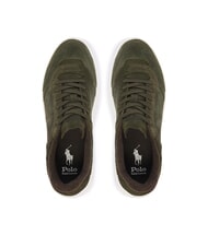 RALPH LAUREN RLITE COURT Suede leather sneakers summer olives - Men’s shoes - 3