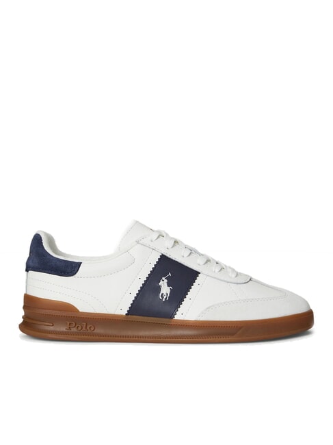 HERITAGE AERA Leather sneakers off white/navy - Men’s shoes